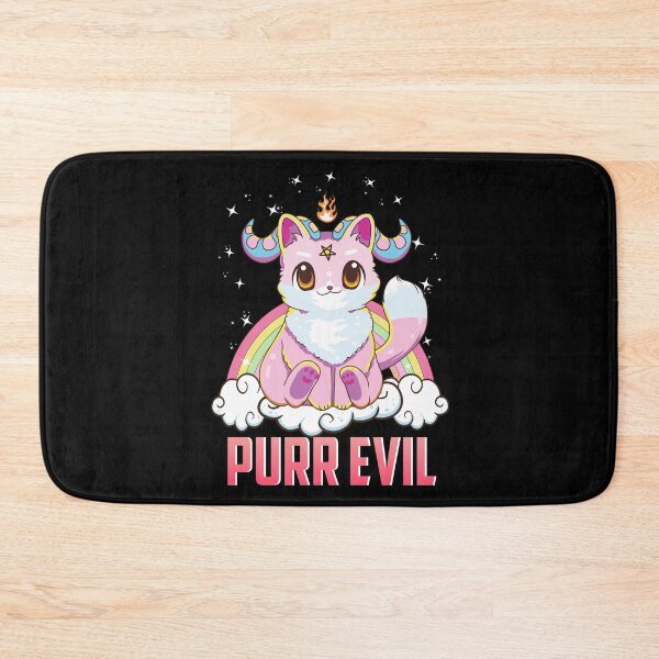 Item preview, Purr Evil Satanic Cat Pun Pure Evil Goth Kitten designed and sold by perfectpresents.