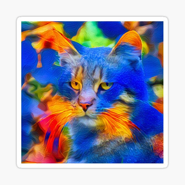 Item preview, Artificial neural style flower wild cat designed and sold by blackhalt.