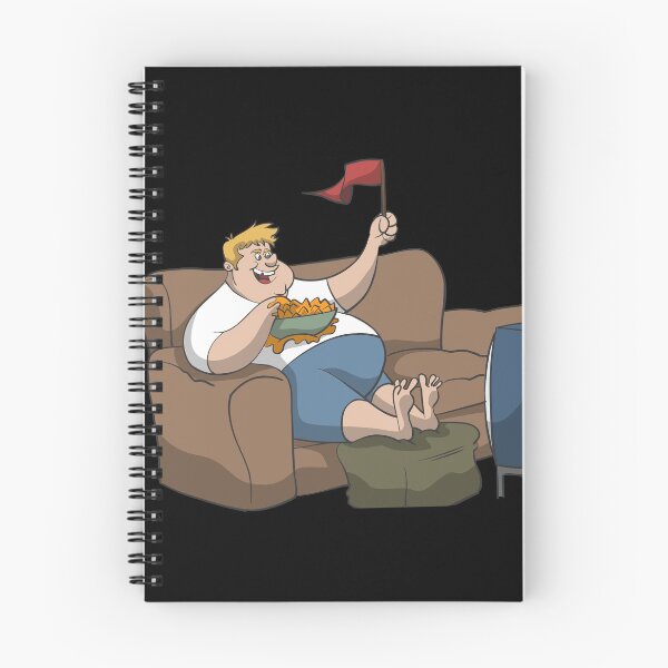 Item preview, Sports fan on couch watching TV designed and sold by Monkey Ful.