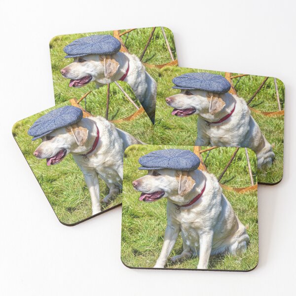 Item preview, A Labrador dog wearing a flat cap                              designed and sold by Andy Harker.