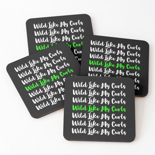Item preview, Wild Like My Curls Repeating Green Font designed and sold by SacredsDesigns.