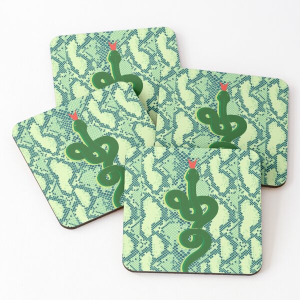 Item preview, Green Snakey snake skin designed and sold by AJSkinnerPrints.