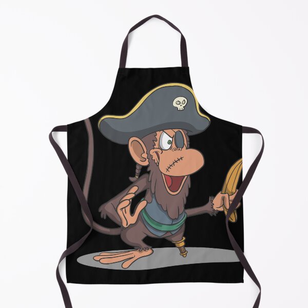 Item preview, Monkey as a pirate with wooden leg and banana designed and sold by Monkey Ful.