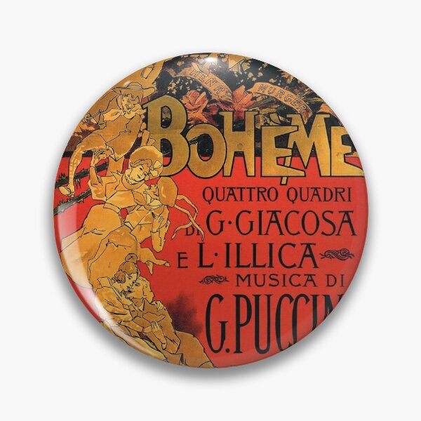 Item preview, Vintage Art Nouveau La Boheme Opera Music Poster designed and sold by RBEnt.