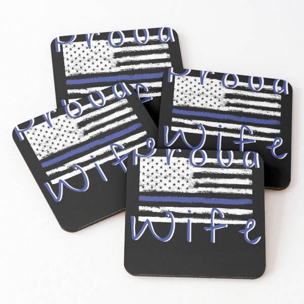 Item preview, Proud Cop Wife Thin Blue Line American Flag designed and sold by Zurickdesigns.