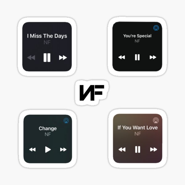 Let You Down By Nf Spotify Code Sticker By Vanillacandles Redbubble - hate myself nf roblox id code