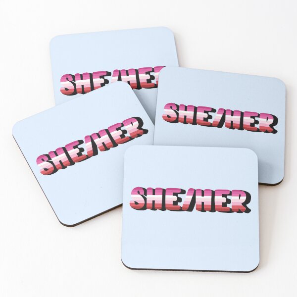 Item preview, Lesbian Pride Flag She/Her Pronoun designed and sold by EuropaPrints.