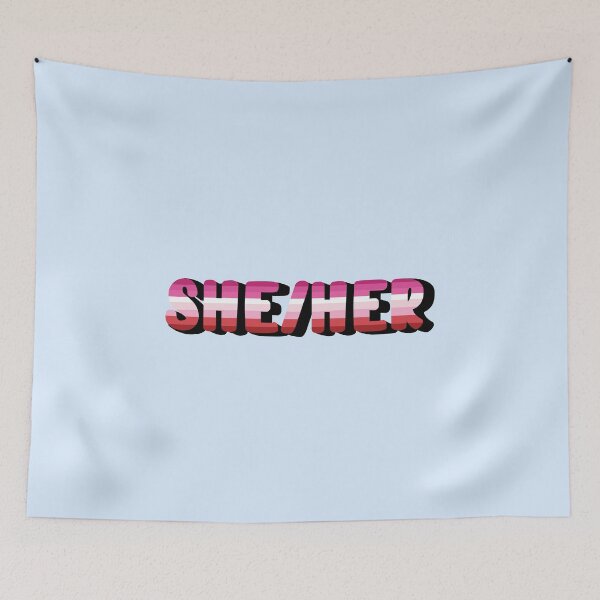 Item preview, Lesbian Pride Flag She/Her Pronoun designed and sold by EuropaPrints.