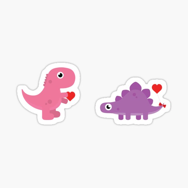 Item preview, pink and purple dinos (collection) designed and sold by Gwenvell.