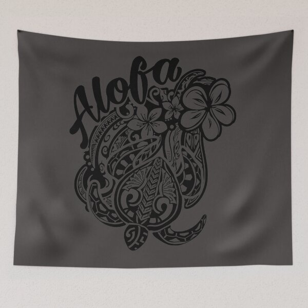 Item preview, Samoan Alofa Turtle And Floral Collage designed and sold by sunnthreads.