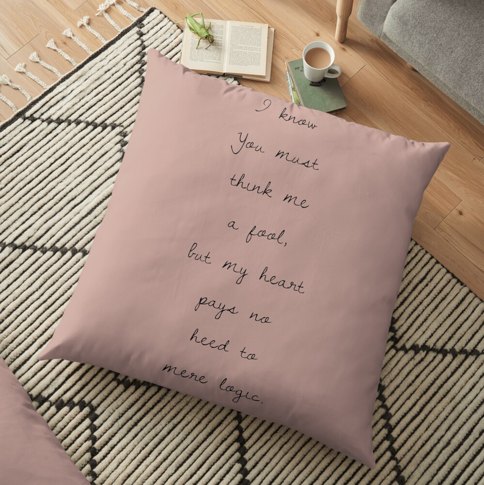 A quote from Colin Bridgerton Floor Pillow