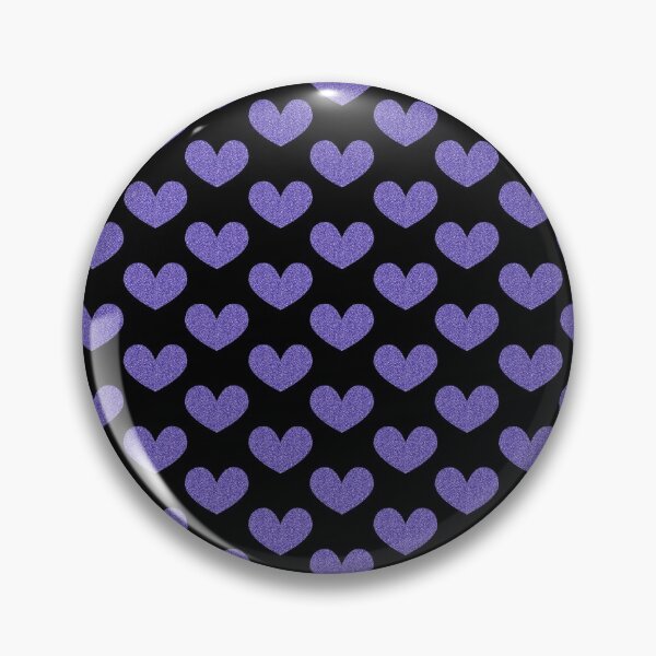 Item preview, Glittery Bright Purple Heart Pattern on Black designed and sold by JJRenae.