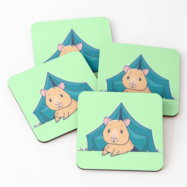 Item preview, Camping Cute Guinea Pig designed and sold by Piztees.