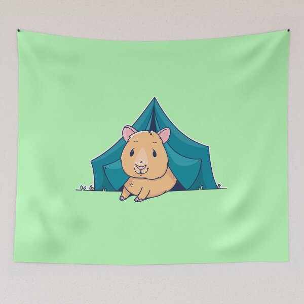 Item preview, Camping Cute Guinea Pig designed and sold by Piztees.