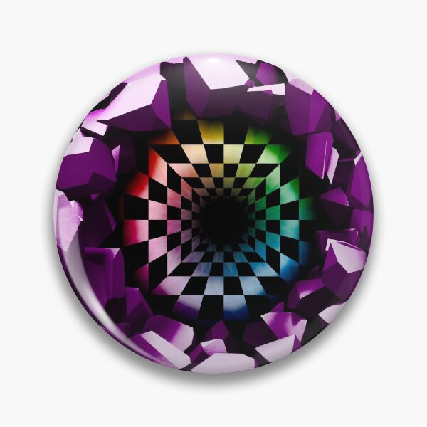 Item preview, Pink Optical Illusion of a holographic 3d Ripped Hole inside tops, cases, posters, etc. designed and sold by YourIllusion.