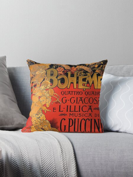 Item preview, Vintage Art Nouveau La Boheme Opera Music Poster designed and sold by RBEnt.