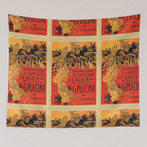 Item preview, Vintage Art Nouveau La Boheme Opera Music Poster designed and sold by RBEnt.