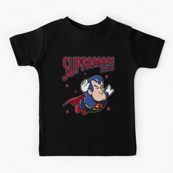 Suppaman ciruela Camiseta para niños