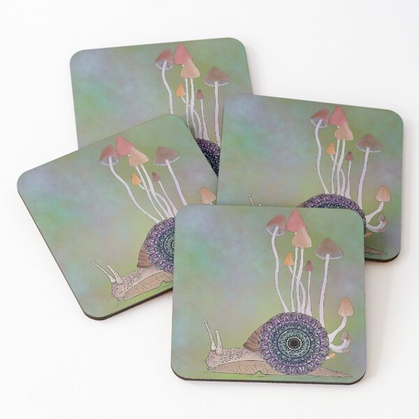 Item preview, Psychedelic Shroom Snail  designed and sold by WildElfDesigns.