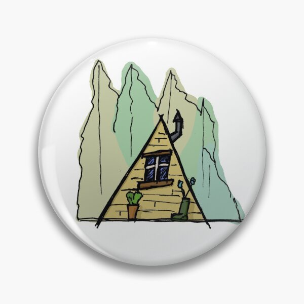 Item preview, Tiny A-frame Cabin Sketch designed and sold by FoxCalledThread.