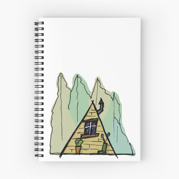 Item preview, Tiny A-frame Cabin Sketch designed and sold by FoxCalledThread.