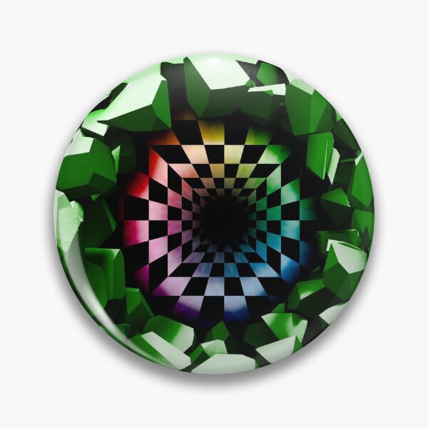 Item preview, Green Optical Illusion of a holographic 3d Ripped Hole inside tops, cases, posters, etc. designed and sold by YourIllusion.