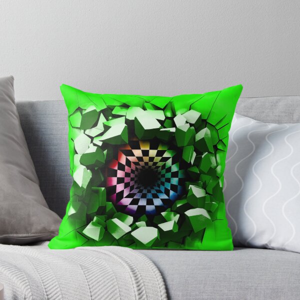 Item preview, Green Optical Illusion of a holographic 3d Ripped Hole inside tops, cases, posters, etc. designed and sold by YourIllusion.