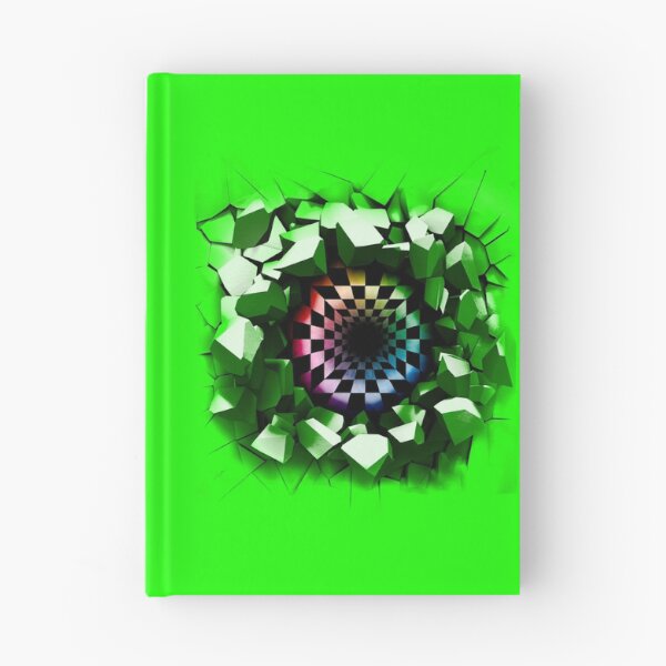 Item preview, Green Optical Illusion of a holographic 3d Ripped Hole inside tops, cases, posters, etc. designed and sold by YourIllusion.