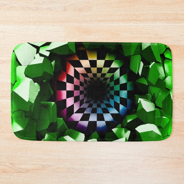 Item preview, Green Optical Illusion of a holographic 3d Ripped Hole inside tops, cases, posters, etc. designed and sold by YourIllusion.