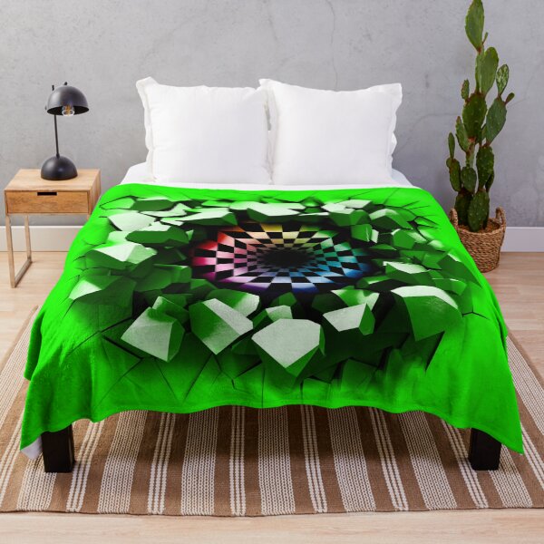 Item preview, Green Optical Illusion of a holographic 3d Ripped Hole inside tops, cases, posters, etc. designed and sold by YourIllusion.