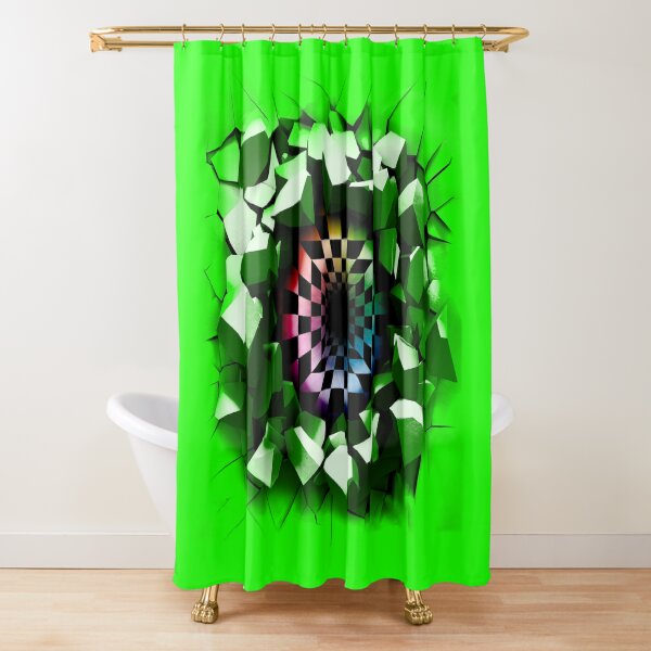 Item preview, Green Optical Illusion of a holographic 3d Ripped Hole inside tops, cases, posters, etc. designed and sold by YourIllusion.