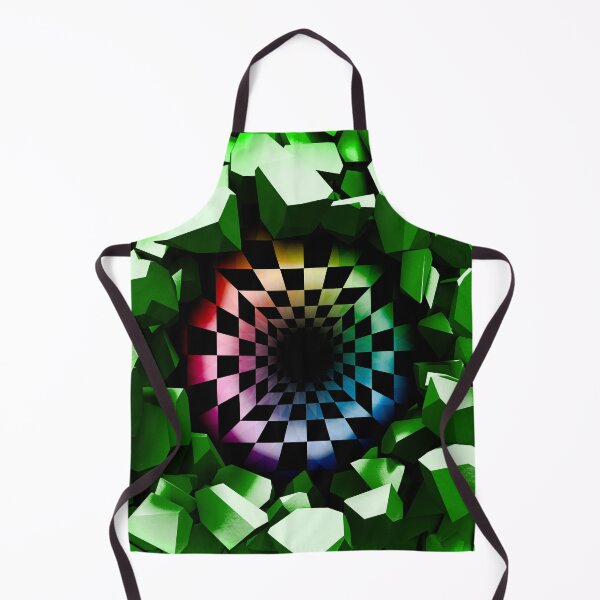 Item preview, Green Optical Illusion of a holographic 3d Ripped Hole inside tops, cases, posters, etc. designed and sold by YourIllusion.