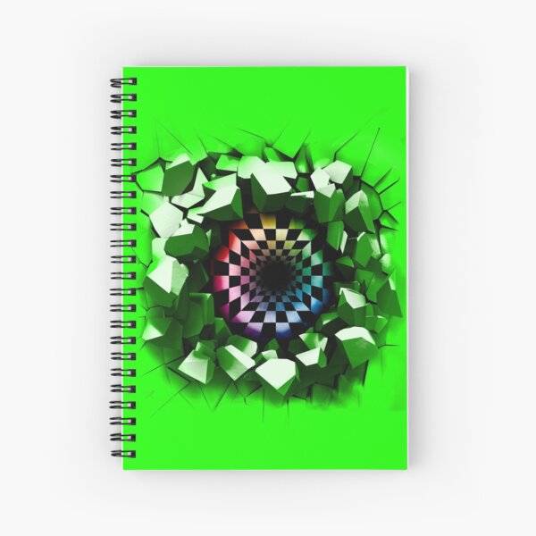 Item preview, Green Optical Illusion of a holographic 3d Ripped Hole inside tops, cases, posters, etc. designed and sold by YourIllusion.