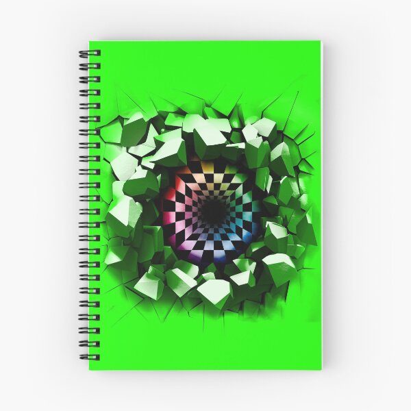 Item preview, Green Optical Illusion of a holographic 3d Ripped Hole inside tops, cases, posters, etc. designed and sold by YourIllusion.