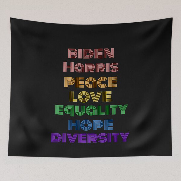 Item preview, Biden Harris Peace Love Equality Hope Diversity designed and sold by DiscGolfTees.