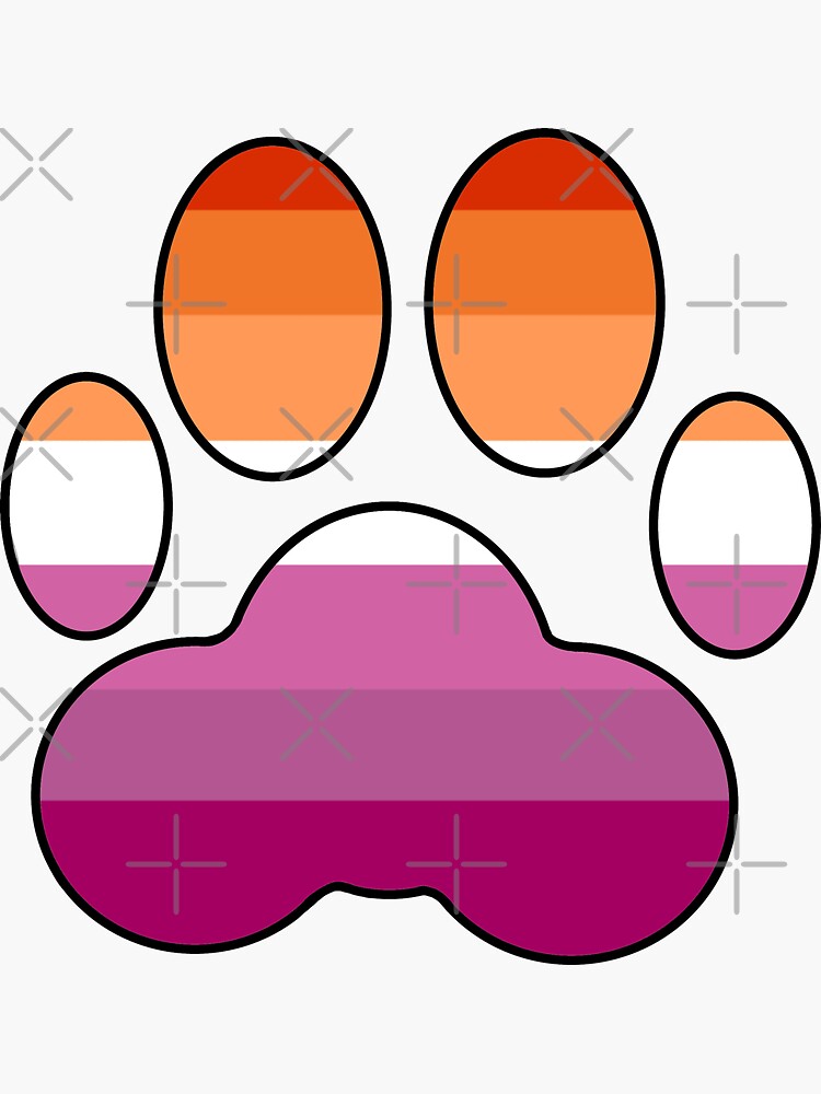 Lgbt Pride Paws Lesbian Sticker For Sale By Echoskyart Redbubble