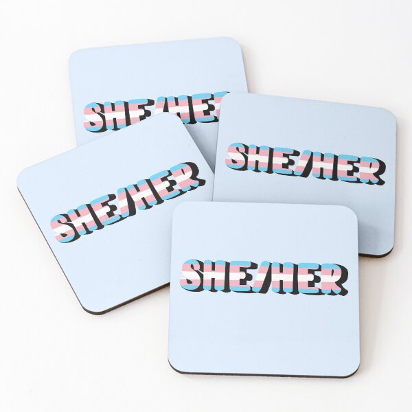 Item preview, Transgender Pride Flag She/Her Pronoun designed and sold by EuropaPrints.