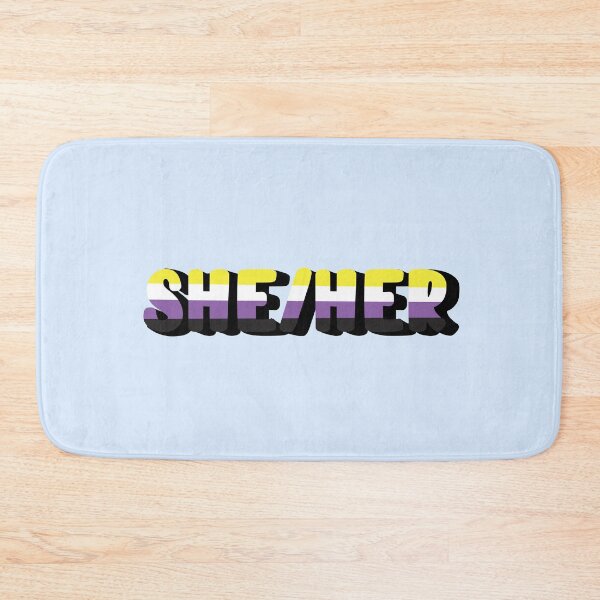 Item preview, Non Binary Pride Flag She/Her Pronoun designed and sold by EuropaPrints.