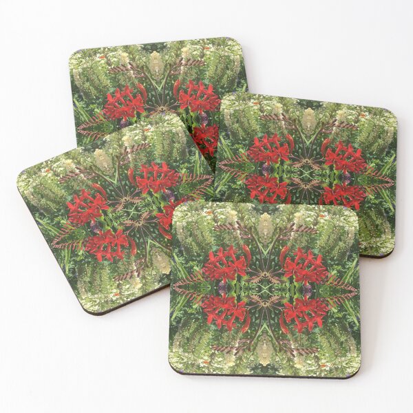Artikelvorschau, Botanical, Divine - Summertime Scarlet und Vivid Green Fusion entworfen und verkauft von RoseAromas.