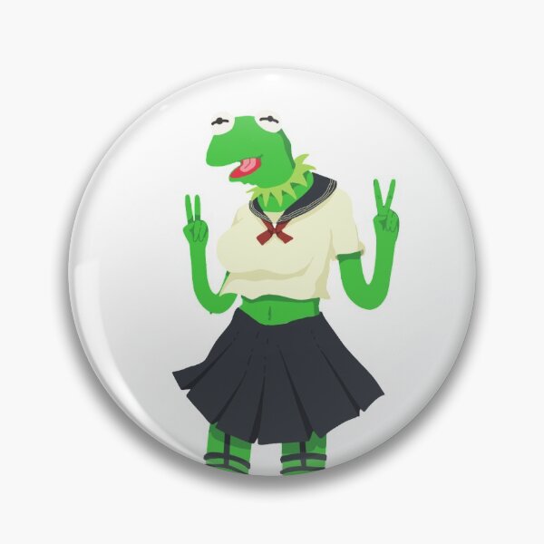 Item preview, Kermit as an anime school girl designed and sold by cherrylice.