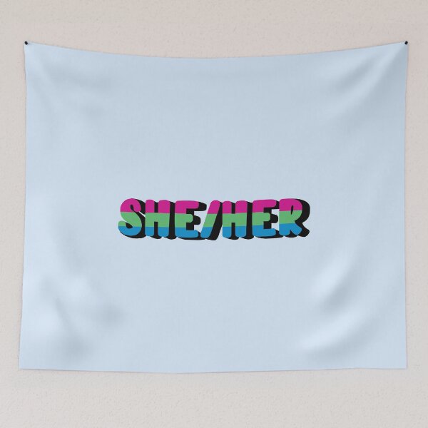 Item preview, Polysexual Pride Flag She/Her Pronoun designed and sold by EuropaPrints.