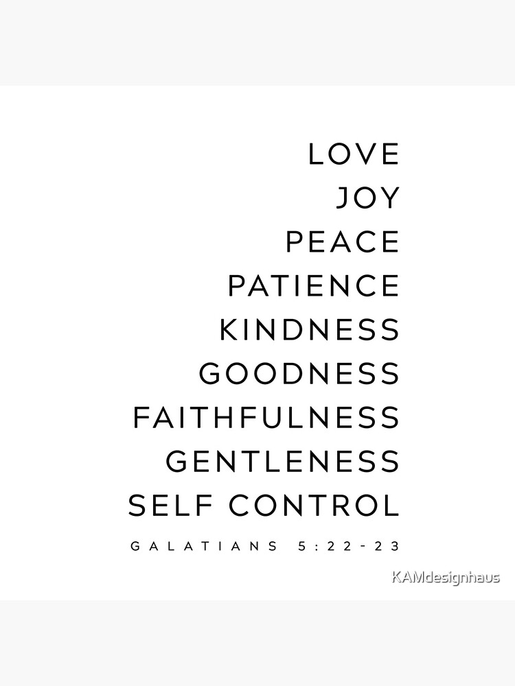 Fruit Of The Spirit Bible Verse Home Decor by KAMdesignhaus