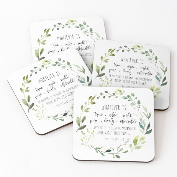 Item preview, Philippians 4:8 Whatever is True Bible Verse designed and sold by KAMdesignhaus.