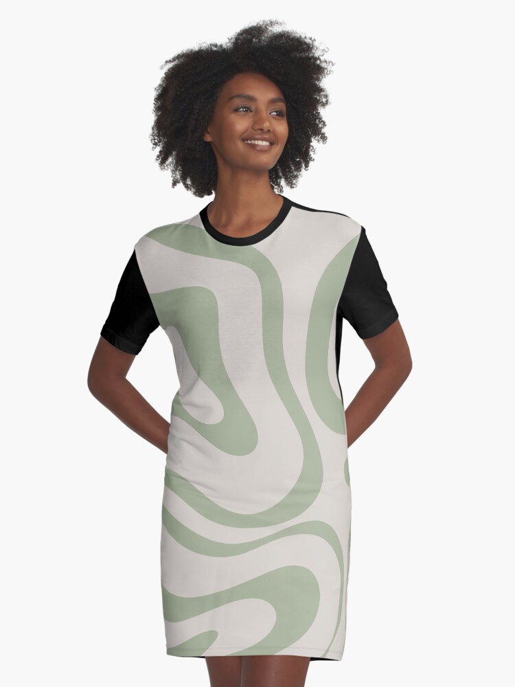 Sage green t shirt hot sale dress