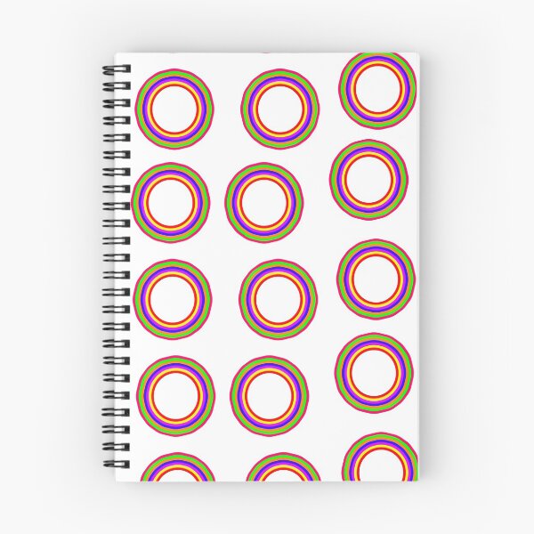 Item preview, Rainbow Circle Pattern on White Background Large Sized Repeating Pattern designed and sold by Nicolette Olivier.
