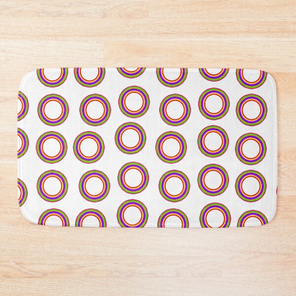Item preview, Rainbow Circle Pattern on White Background Large Sized Repeating Pattern designed and sold by Nicolette Olivier.