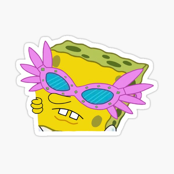 Spongebob with Pink Glasses Sticker