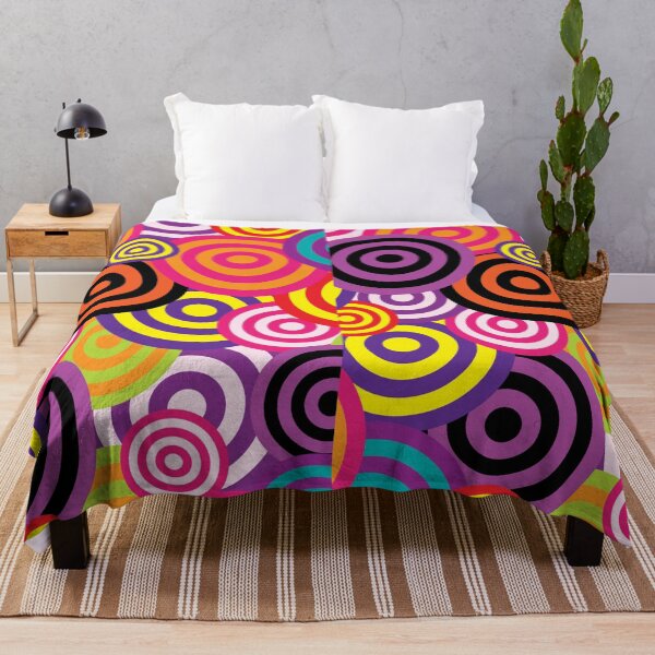 Item preview, Bright Coloured Circles  Abstract Retro Design designed and sold by HoneyBadgerBox.