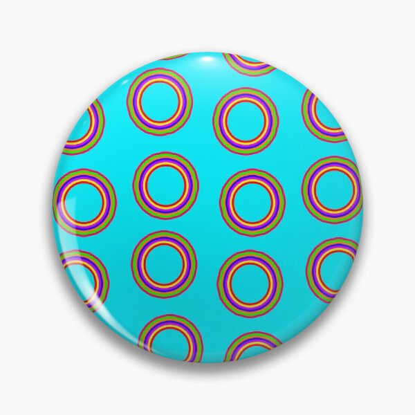 Item preview, Rainbow Circle Pattern on Blue Background Large Sized Repeating Pattern designed and sold by Nicolette Olivier.