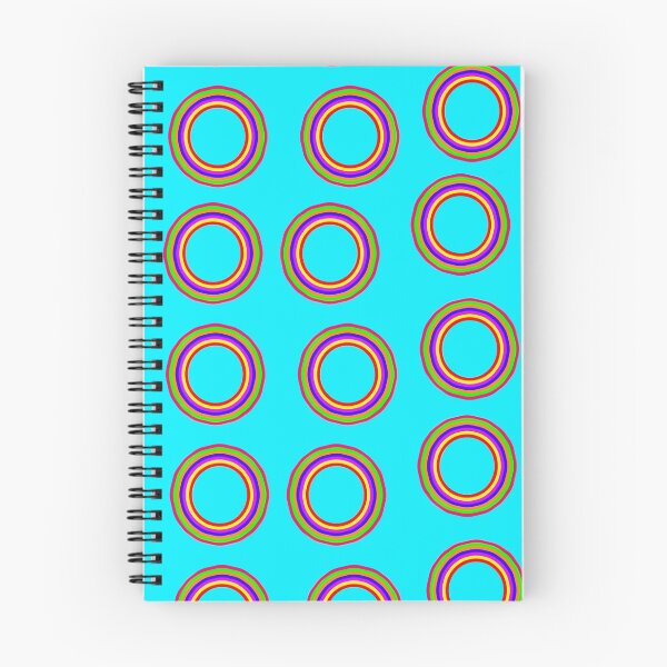 Item preview, Rainbow Circle Pattern on Blue Background Large Sized Repeating Pattern designed and sold by Nicolette Olivier.